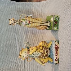 Jim Shore Curiosity and Jilly cats